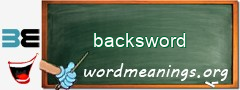 WordMeaning blackboard for backsword